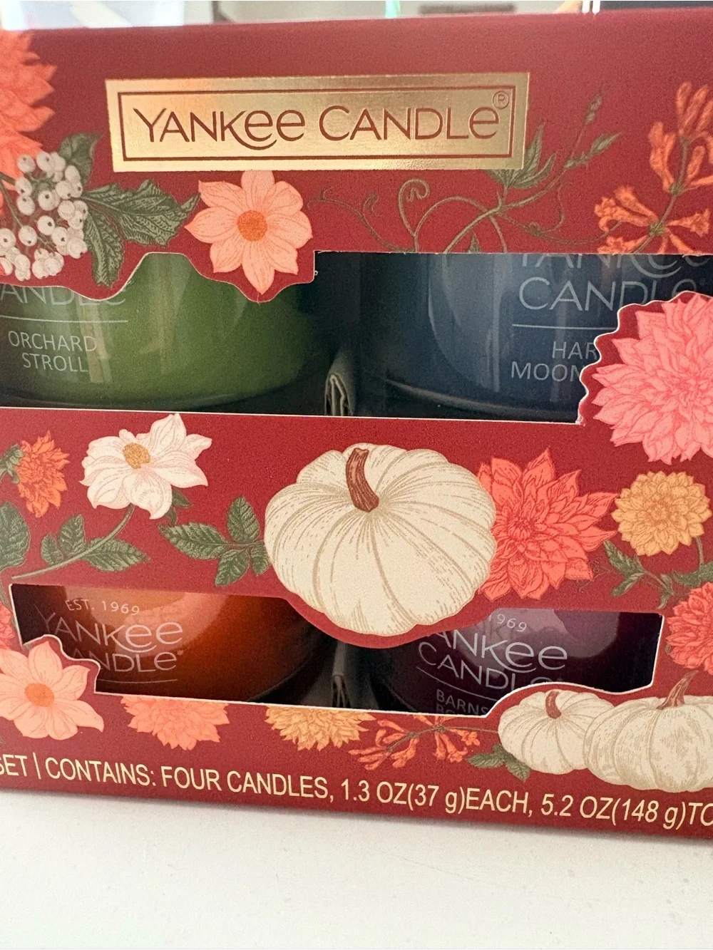 Yankee Candle Fall Harvest 4-Piece Votive Candle Set